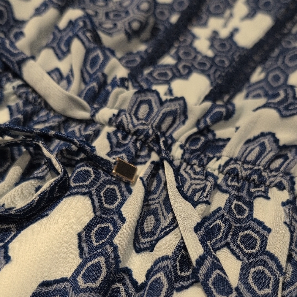 Tommy Hilfiger Blue & Ivory Porcelain Print Dress✨Coastal - Picture 7 of 11